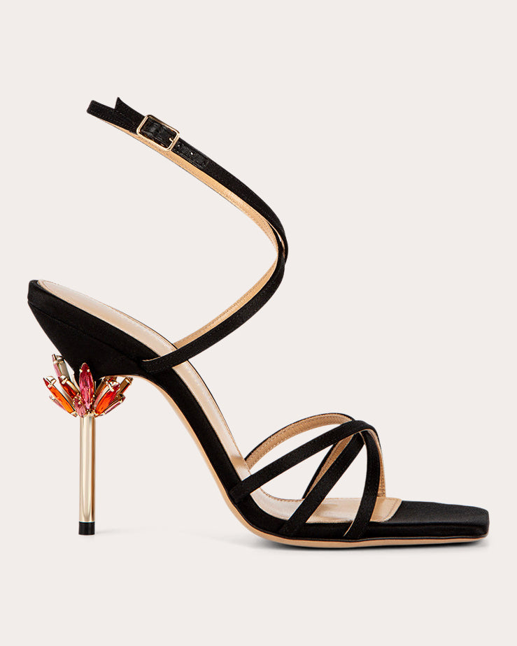 Sienna Blossom Crystal Satin Sandal