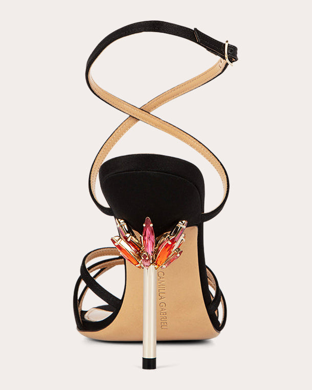 Sienna Blossom Crystal Satin Sandal