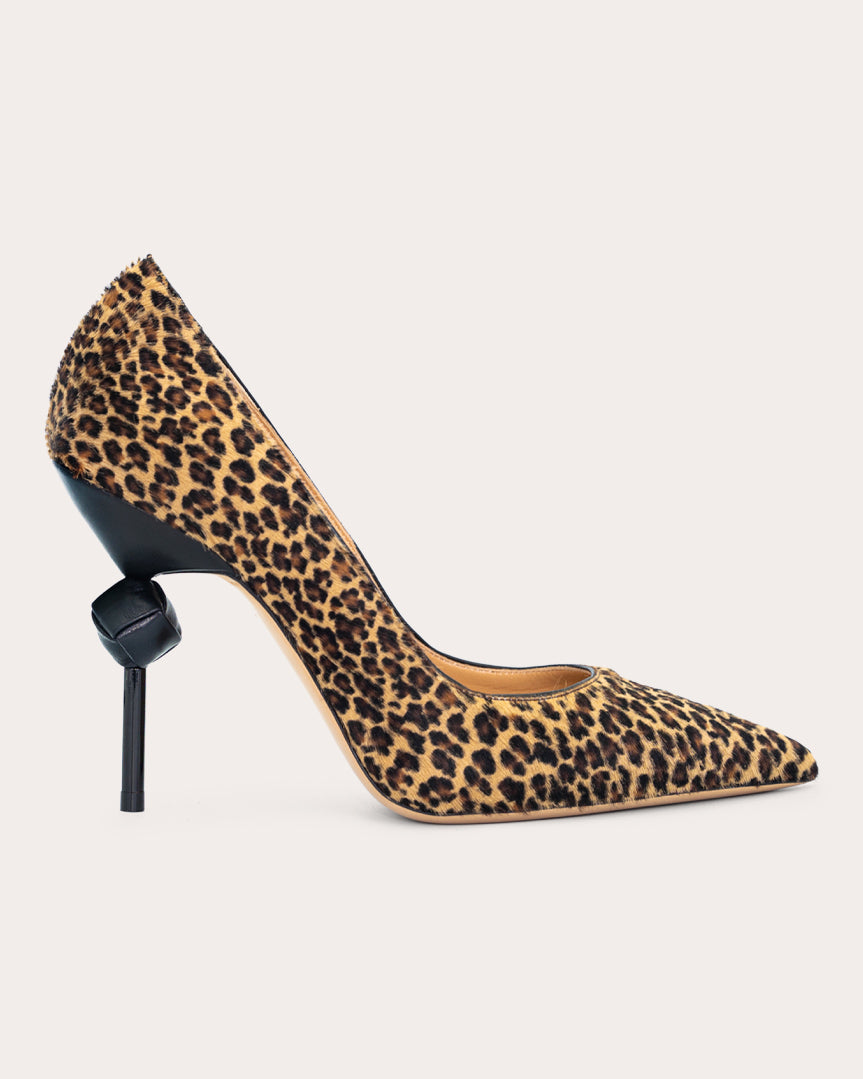 Sofia Leopard Calf Hair Pump