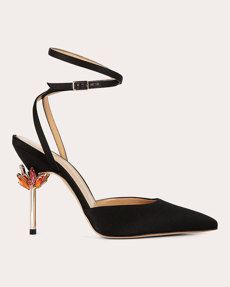 Vittoria Blossom 105 Crystal Satin Heel