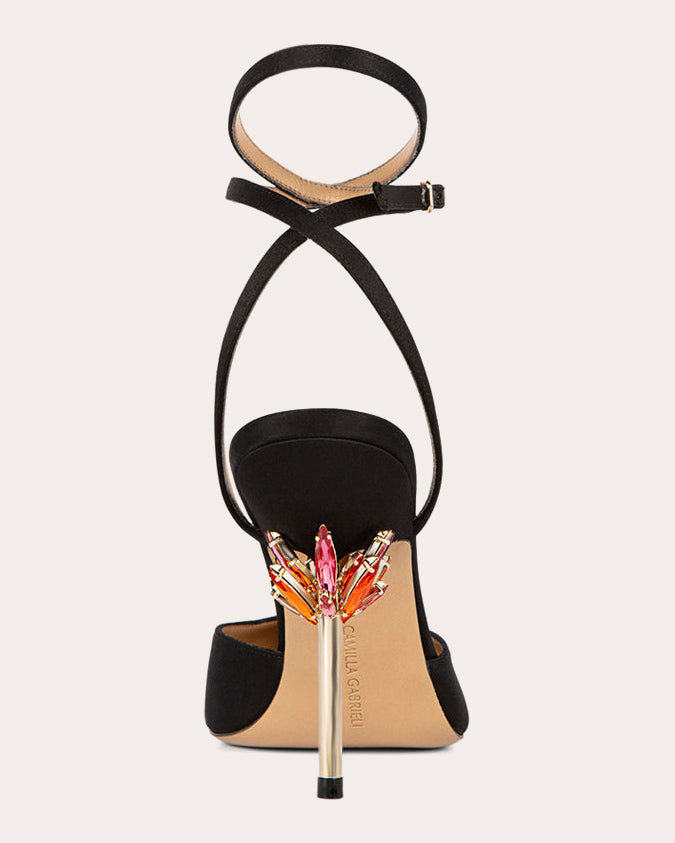 Vittoria Blossom 105 Crystal Satin Heel