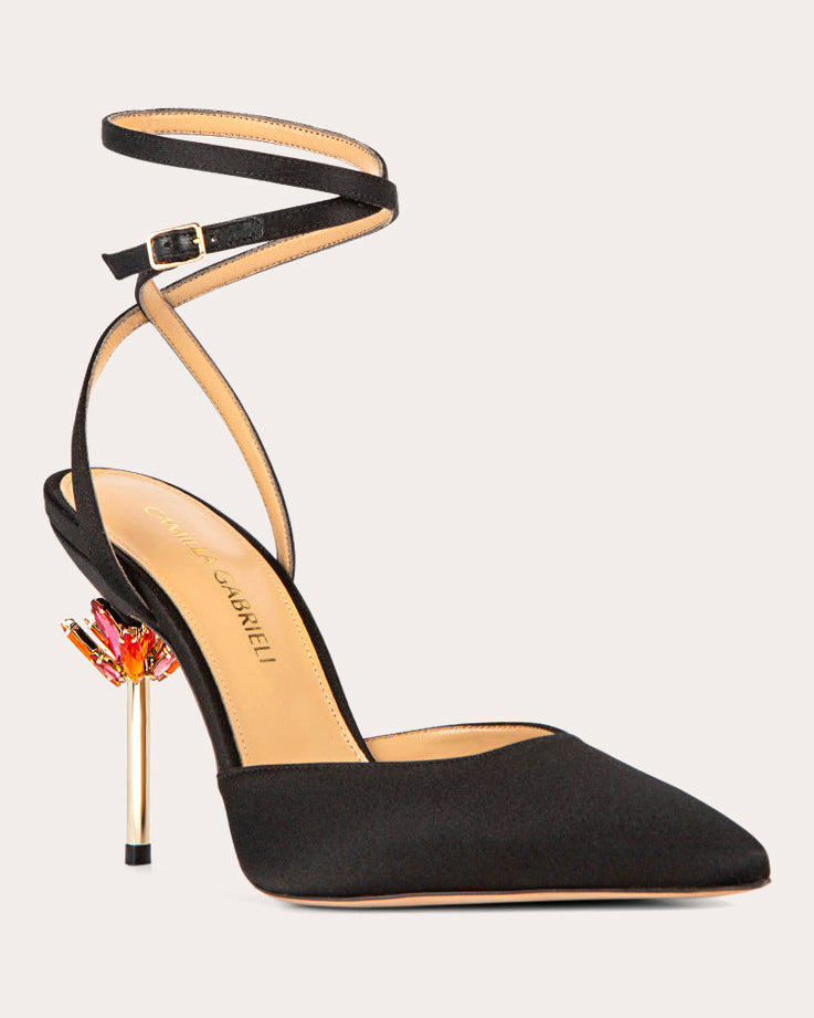 Vittoria Blossom 105 Crystal Satin Heel