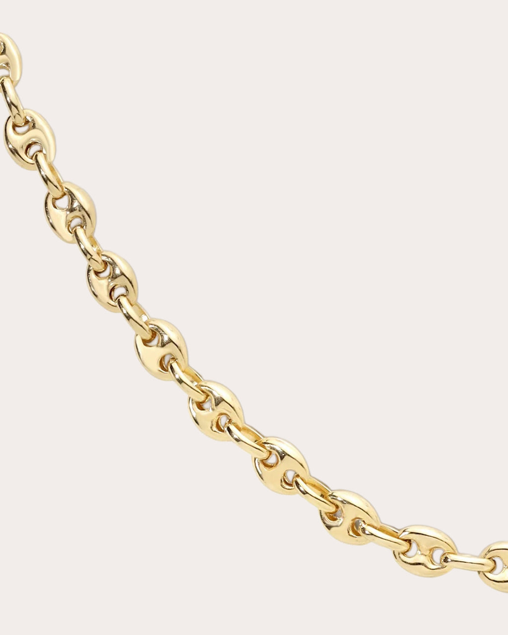 14k Gold Puffed Mariner Chain Necklace