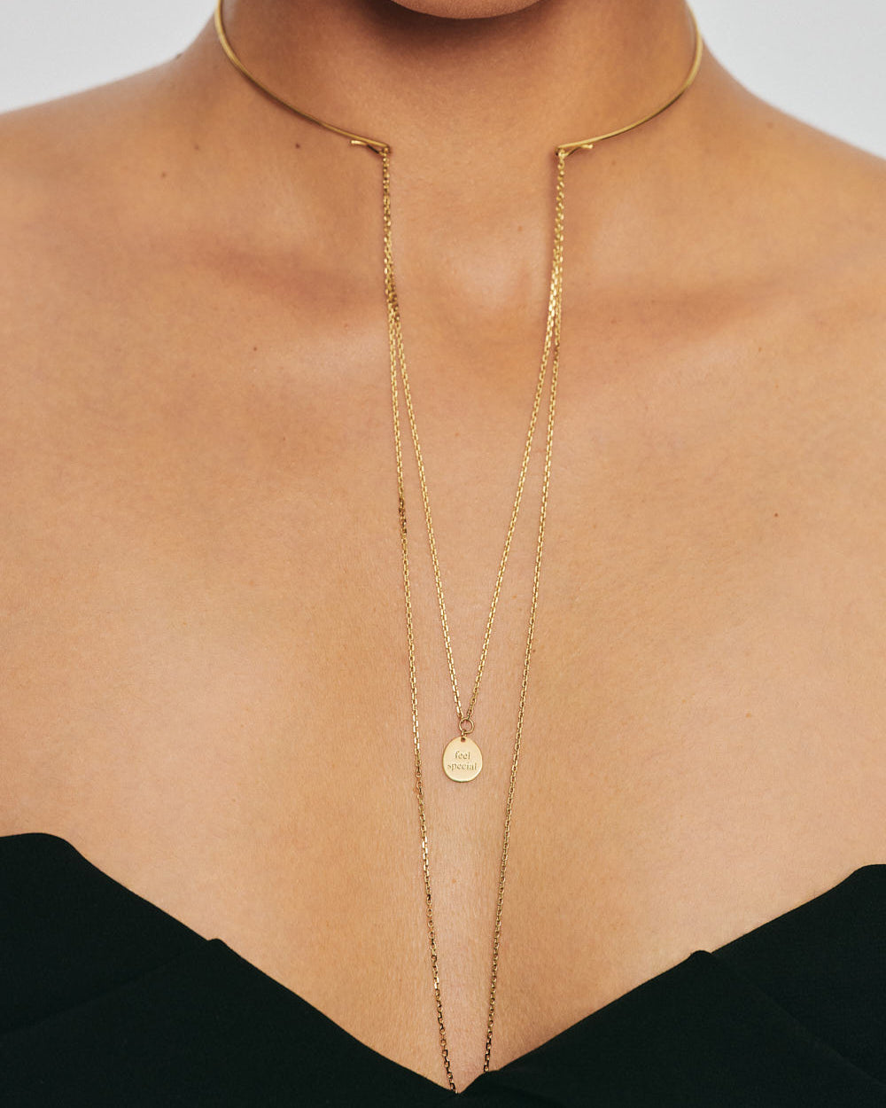 18k Gold Chain Transformer Collar Necklace