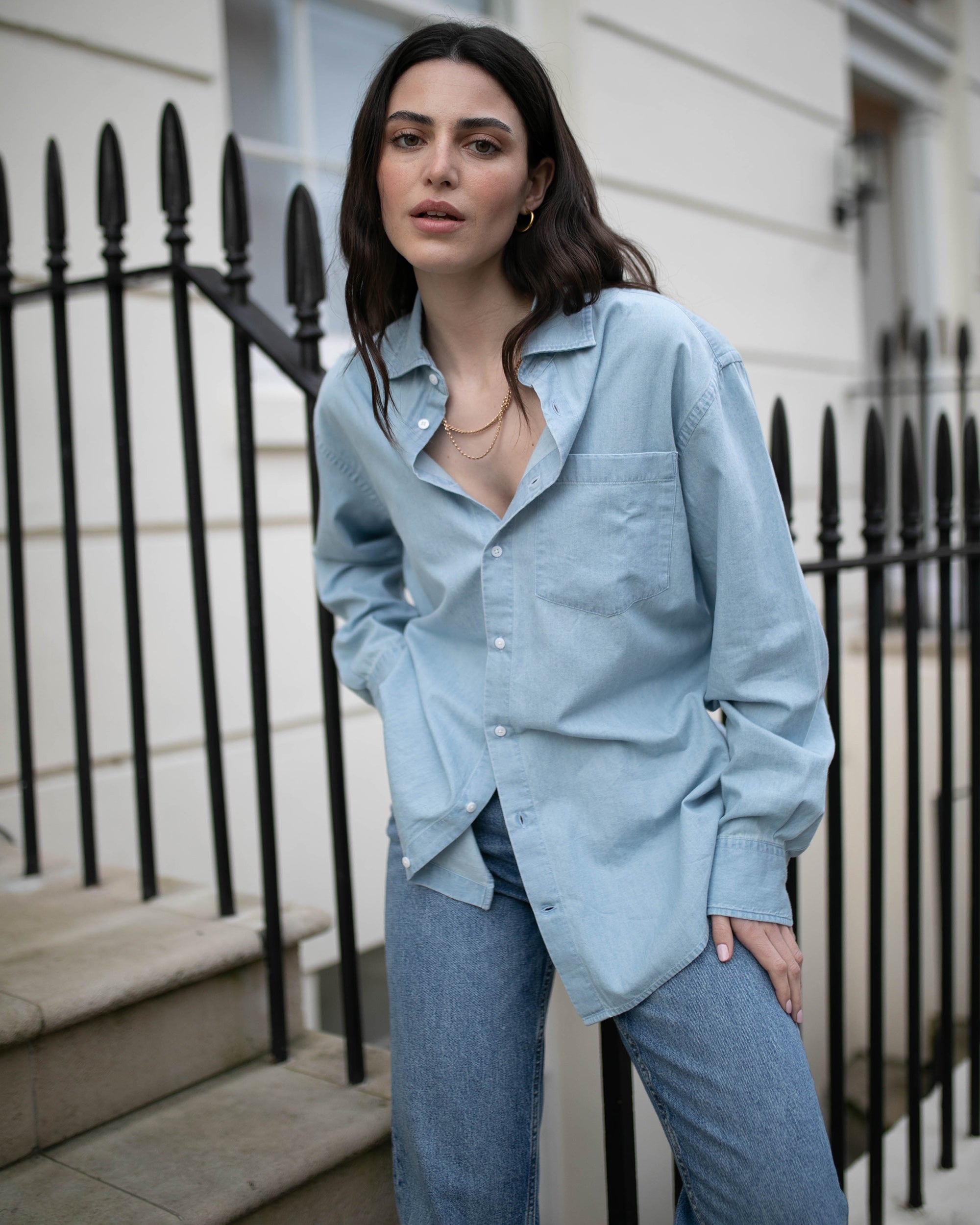 The Oversized Chambray Shirt | Olivela