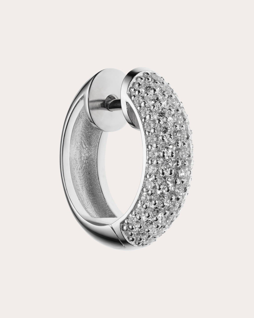 Diamond Bold Hug Hoop Earrings