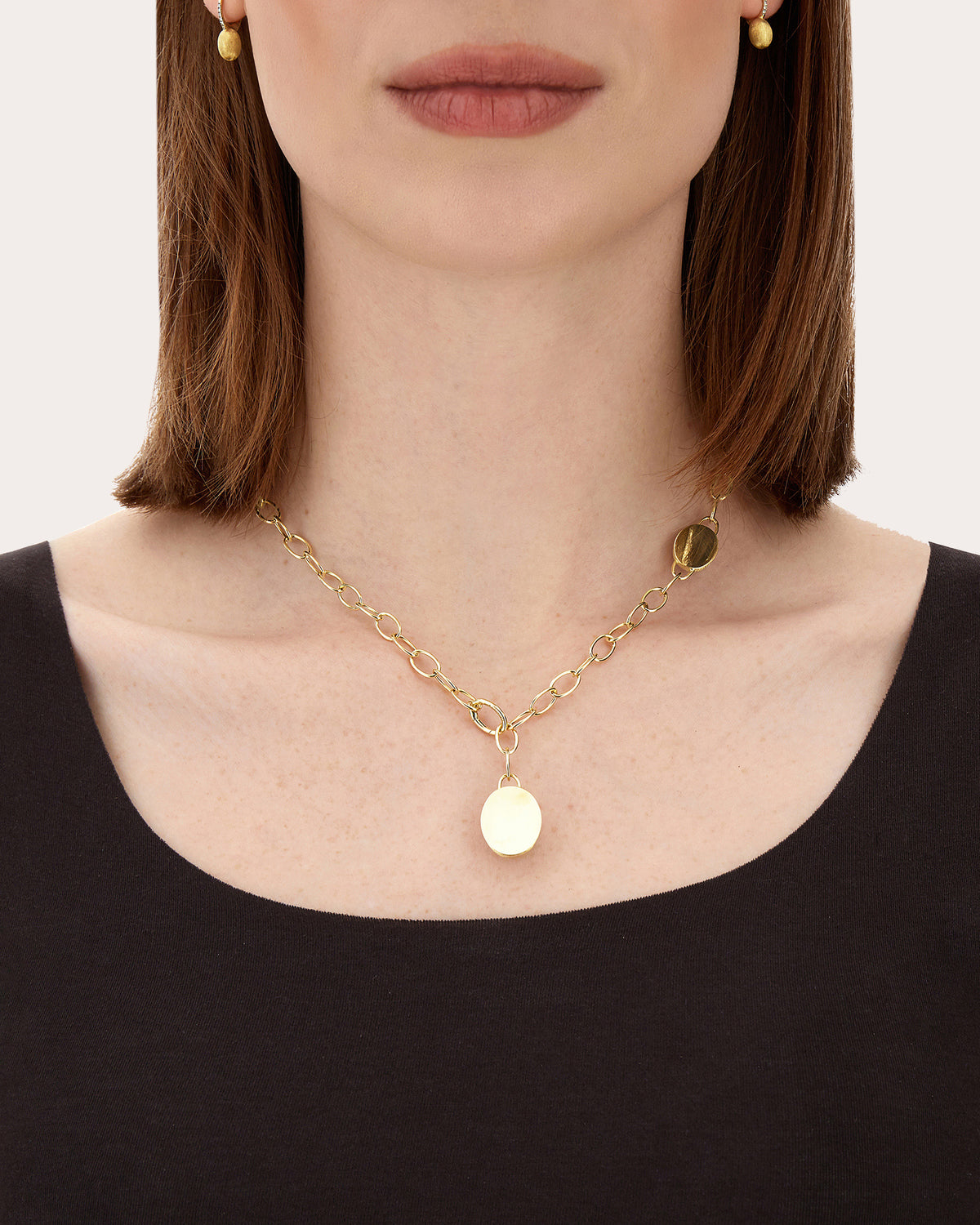 18k Gold Sway Lariat Necklace