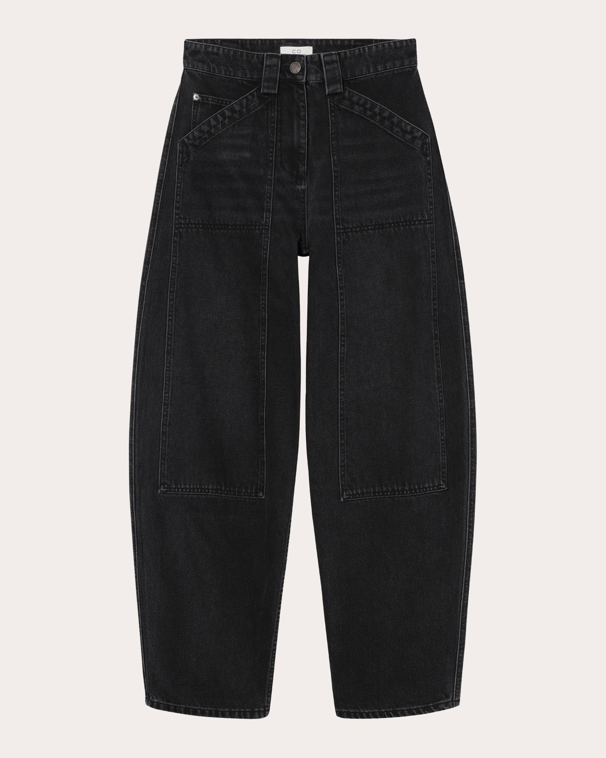 Patch Pocket Barrel Jeans