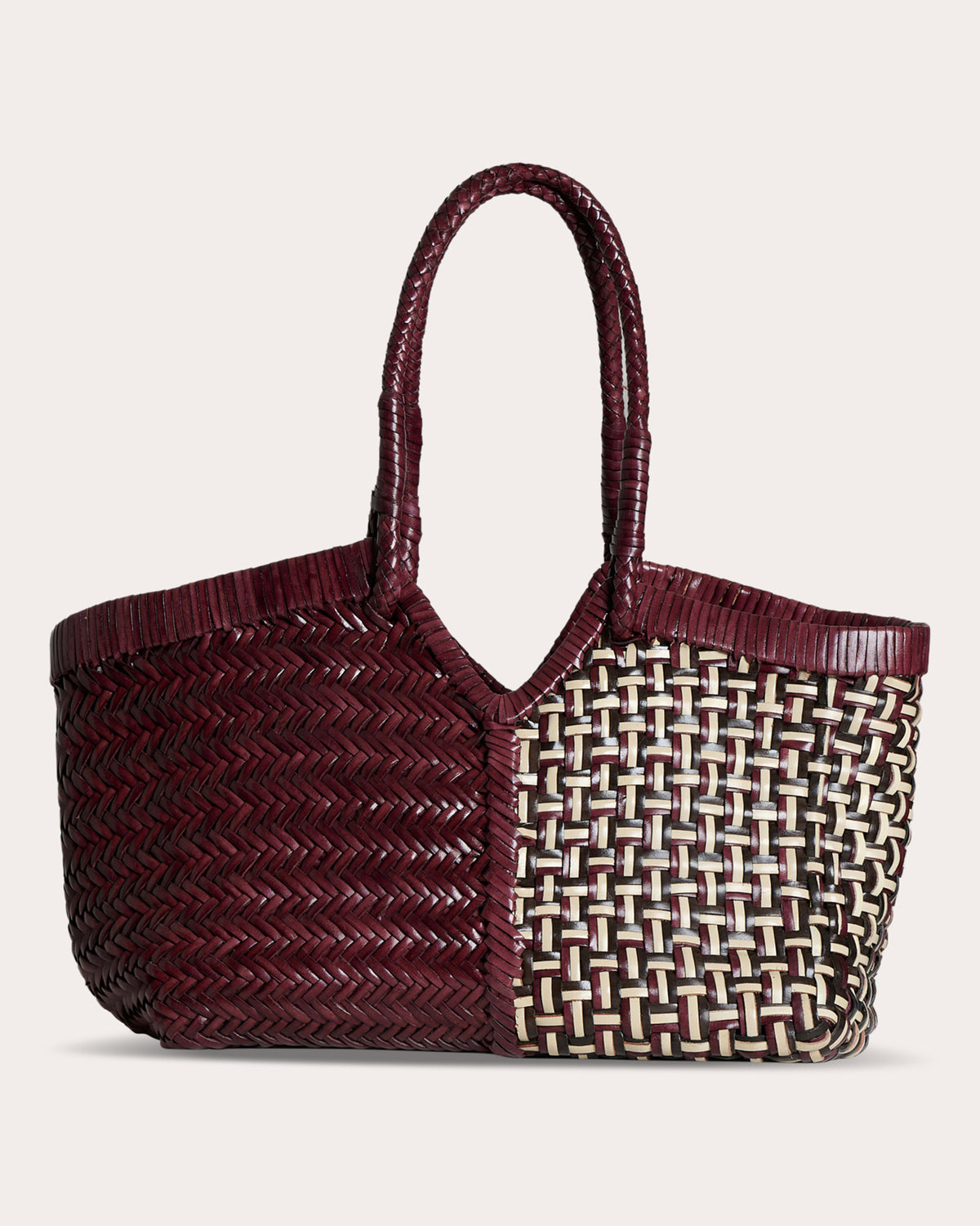 Crudelia Patch Woven Leather Shoulder Bag