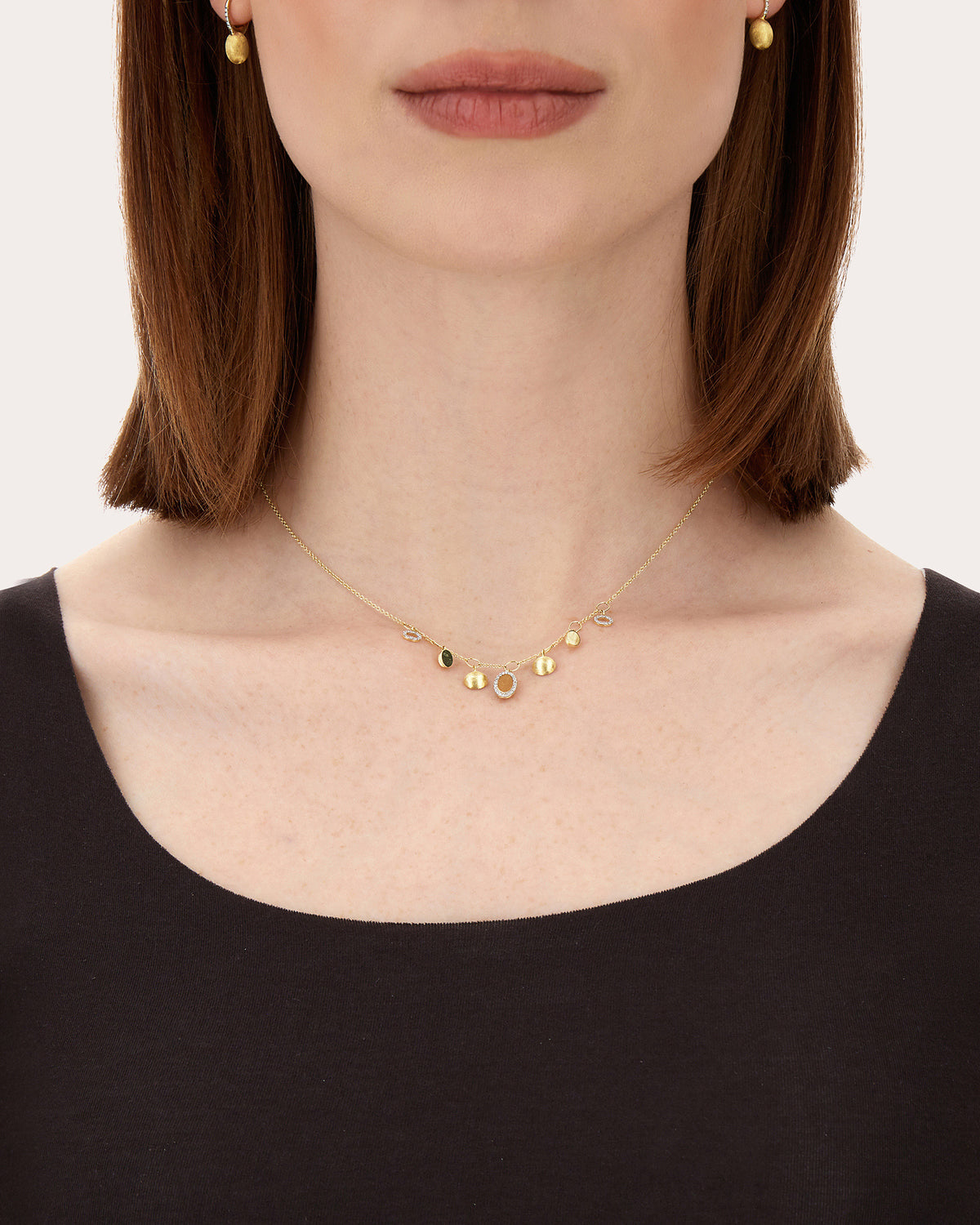 Diamond Boule Septuple Sway Choker Necklace