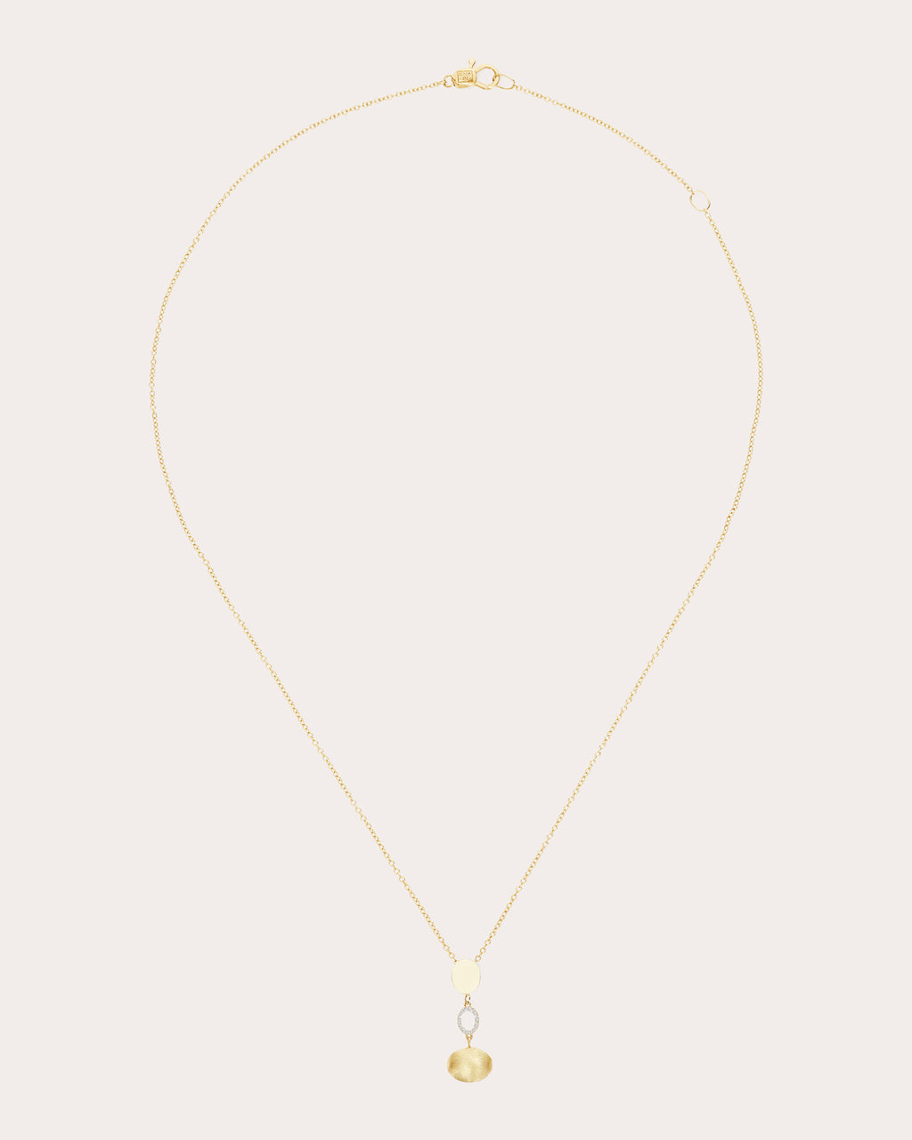 Diamond Triple Boule Sway Pendant Necklace