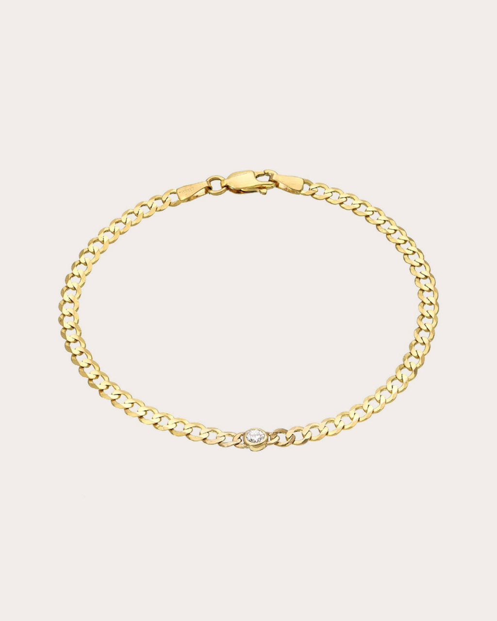 Diamond & 14k Gold Cuban Link Bracelet
