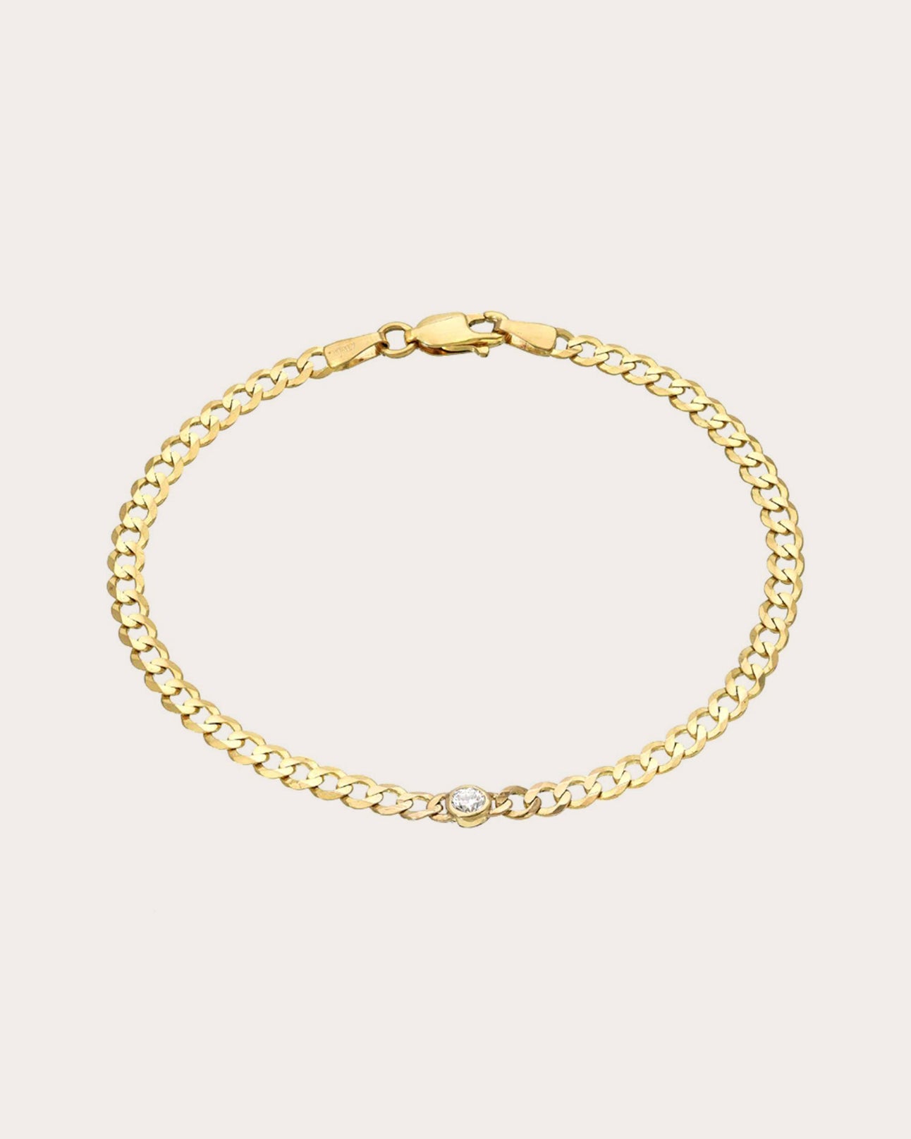 Diamond & 14k Gold Cuban Link Bracelet