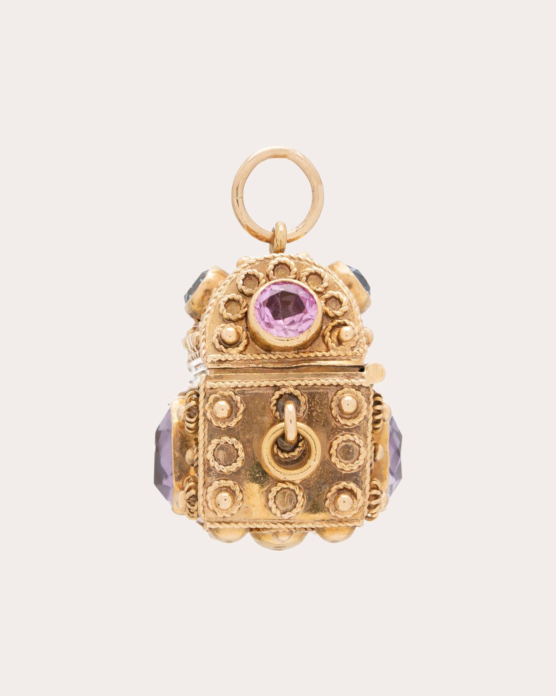 Vintage 18k Gold Treasure Chest Charm