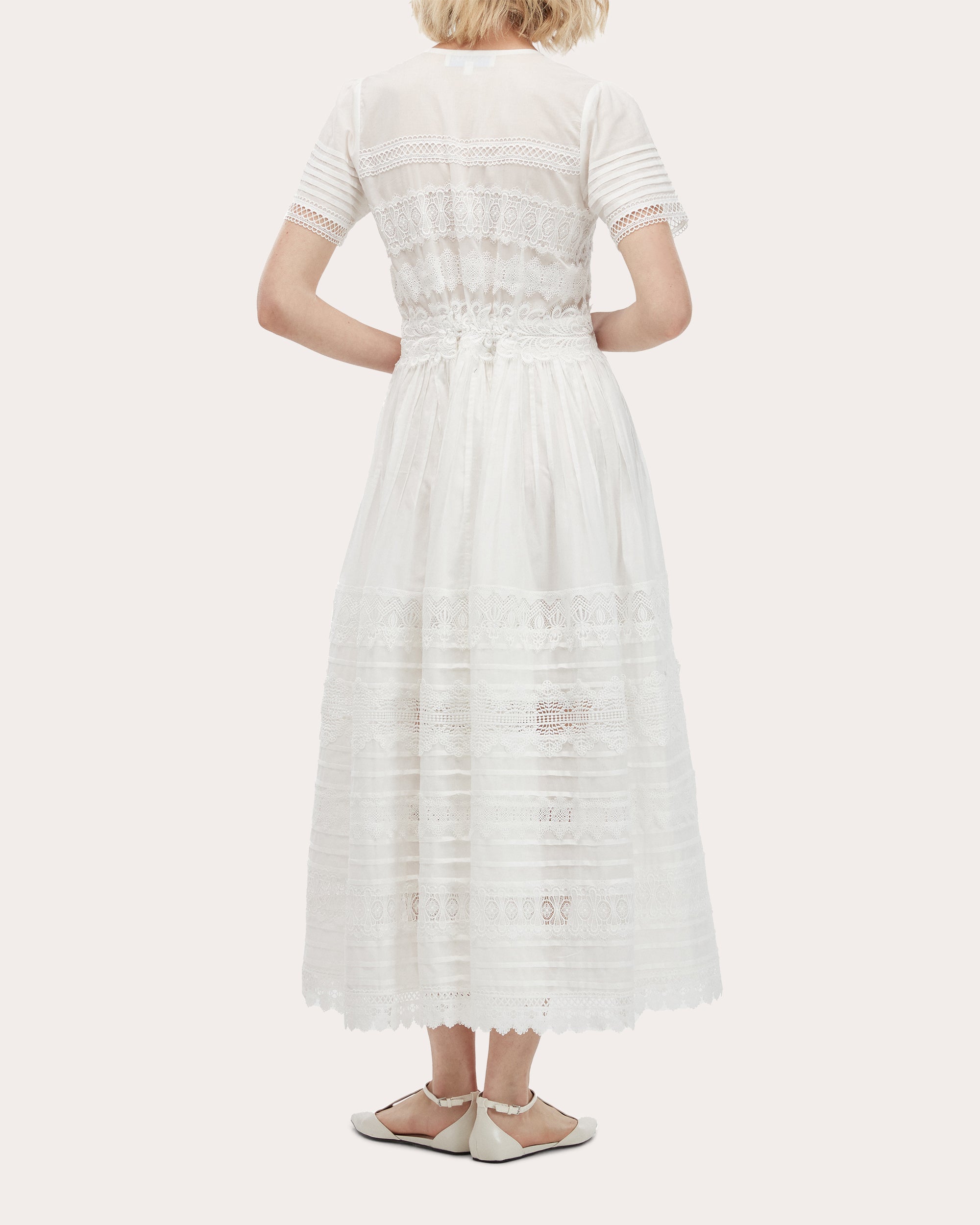 Camila Crochet Cotton Lace Button Maxi Dress