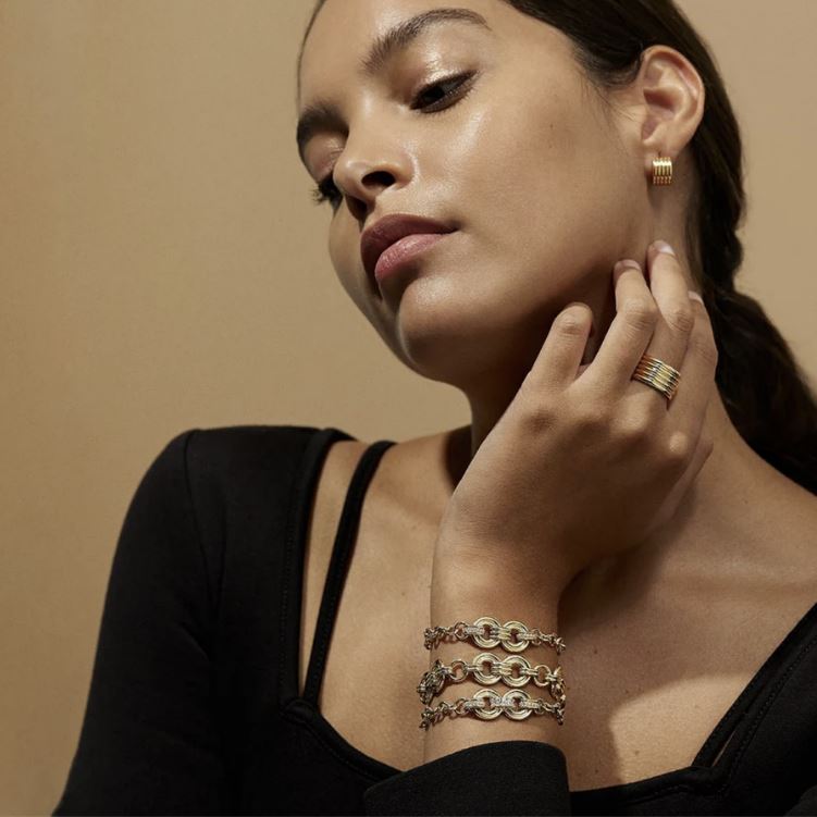 14k Gold Revival Hoop Earrings