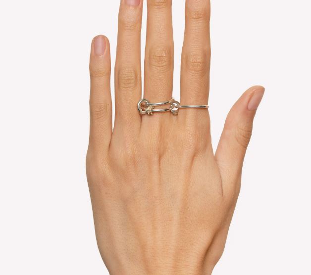 Diamond & 18k Gold Two-Tone Acacia Ring