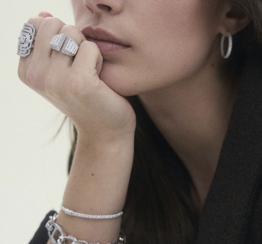 Meaningful Rhodium-Plated Sterling Silver Diamond Ring