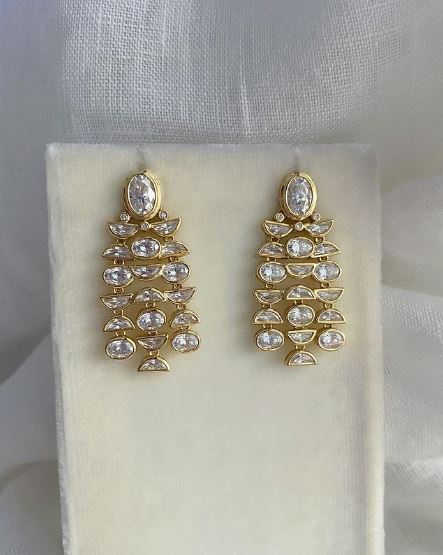 Bebe 18K Gold Diamond Earrings