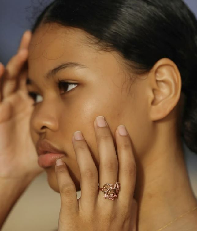 Arcadia Atoll 18K Gold Pink Sapphire and Diamond Ring