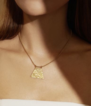 Diamond & 18k Gold Air Pendant Necklace