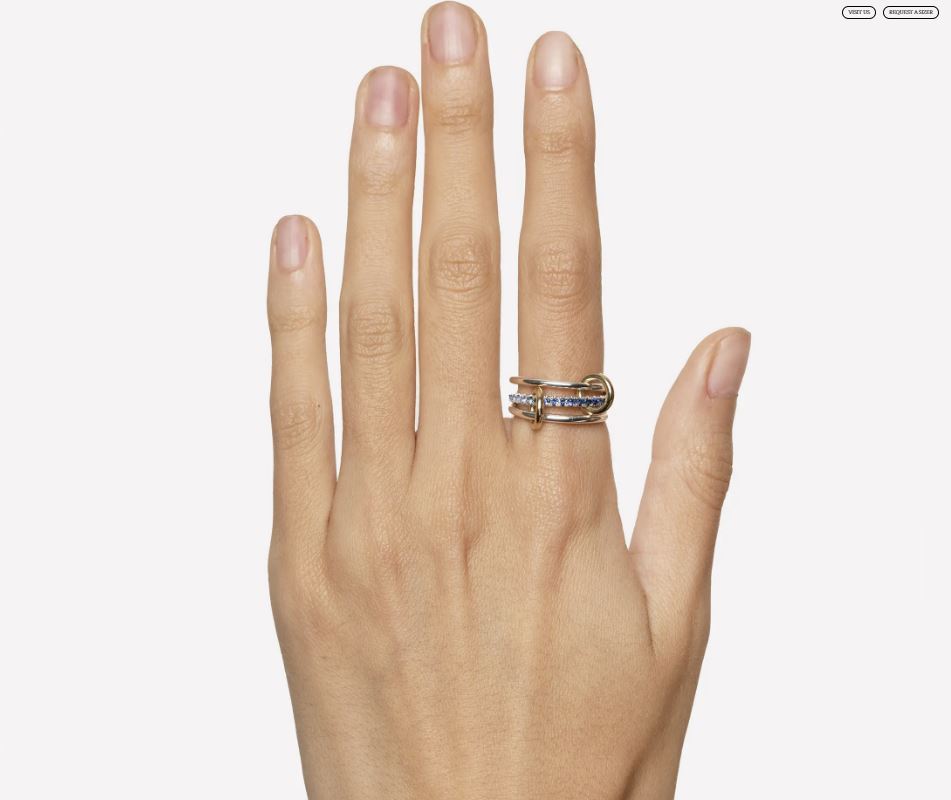 18k Gold Tri-Tone Acacia Ring | Olivela