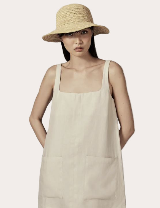 Evadine Stripe Crocheted Raffia Sun Hat