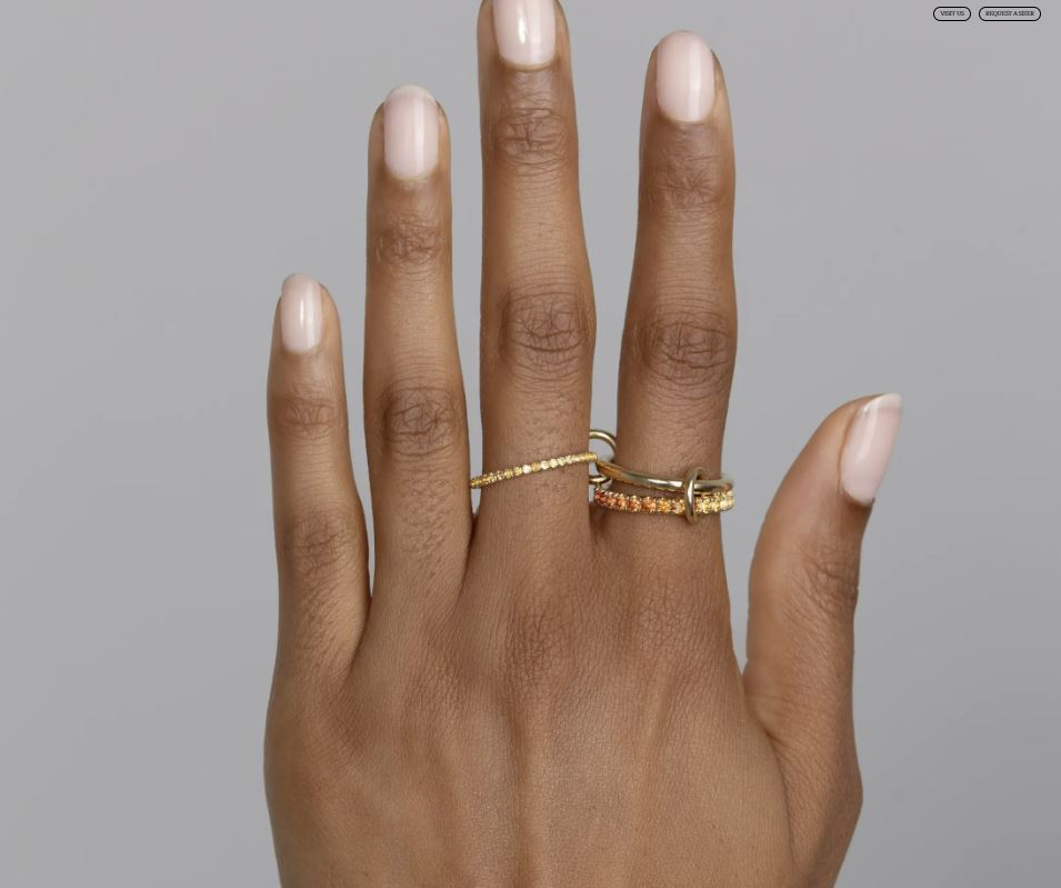 Orange Sapphire & 18k Gold Norah Ombré Ring