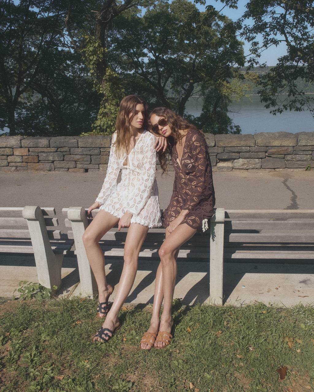 Positana Geometric Lace Tunic Dress