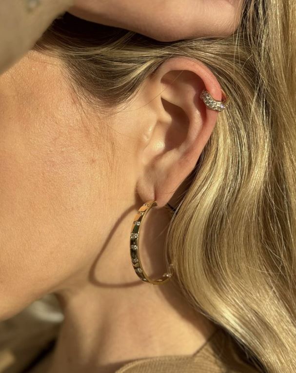 Diamond & 18k Gold Alma dos Rios Large Hoop Earrings