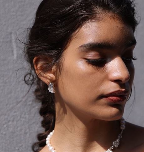 Pearl & Cubic Zirconia Alchemy of Time Stud Earrings