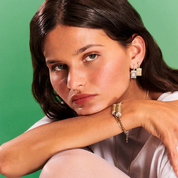 Diamond & 18k Gold Harmonie Drop Earring