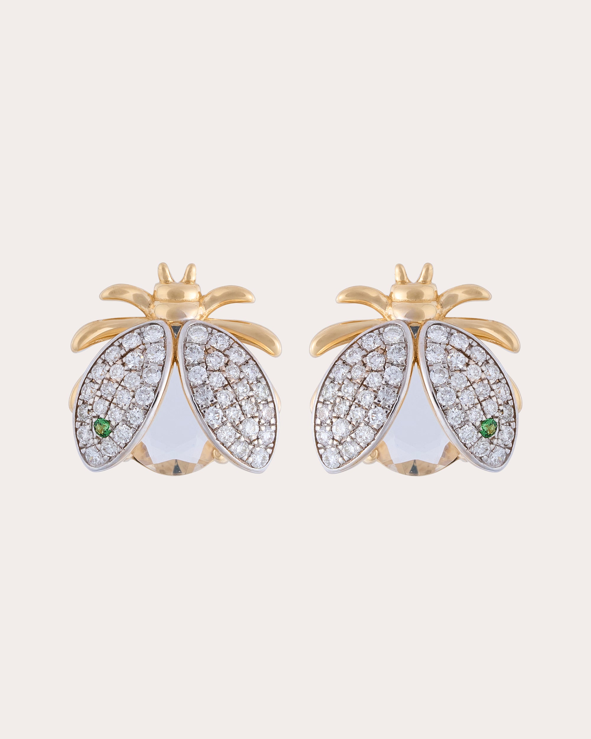 Diamond & Crystal Quartz Catarina Stud Earrings