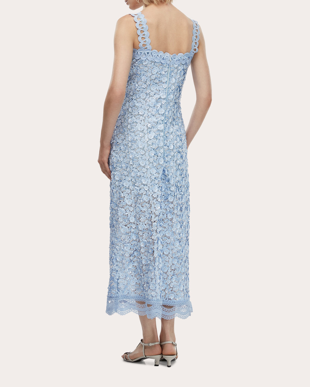 Centella Embroidered Floral Sequin Maxi Dress