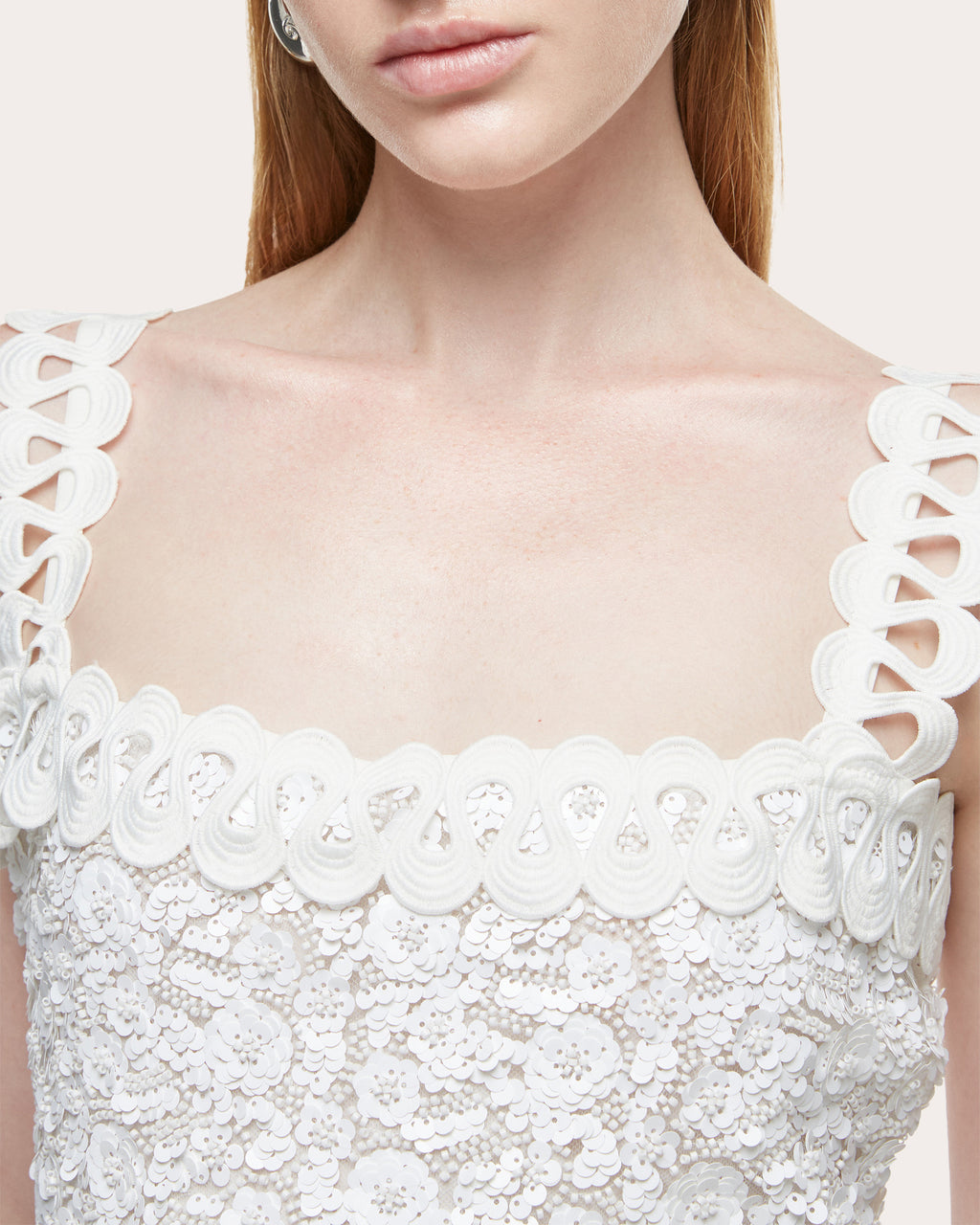 Centella Embroidered Floral Sequin Maxi Dress