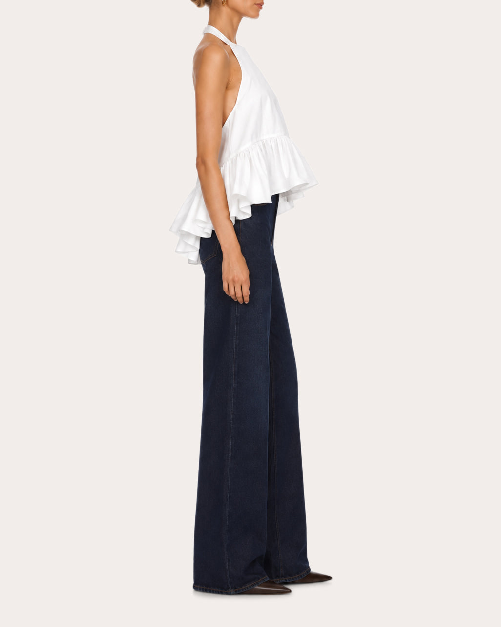 Winston Poplin High-Low Halter Top