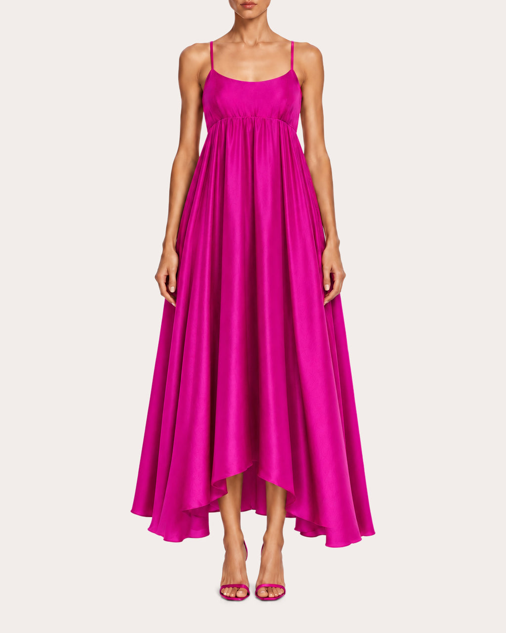 Rachel Raw Silk Midi Dress