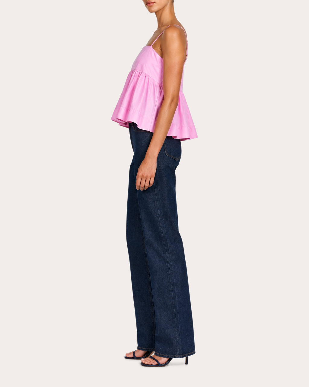 Rachel Taffeta Empire-Waist Top