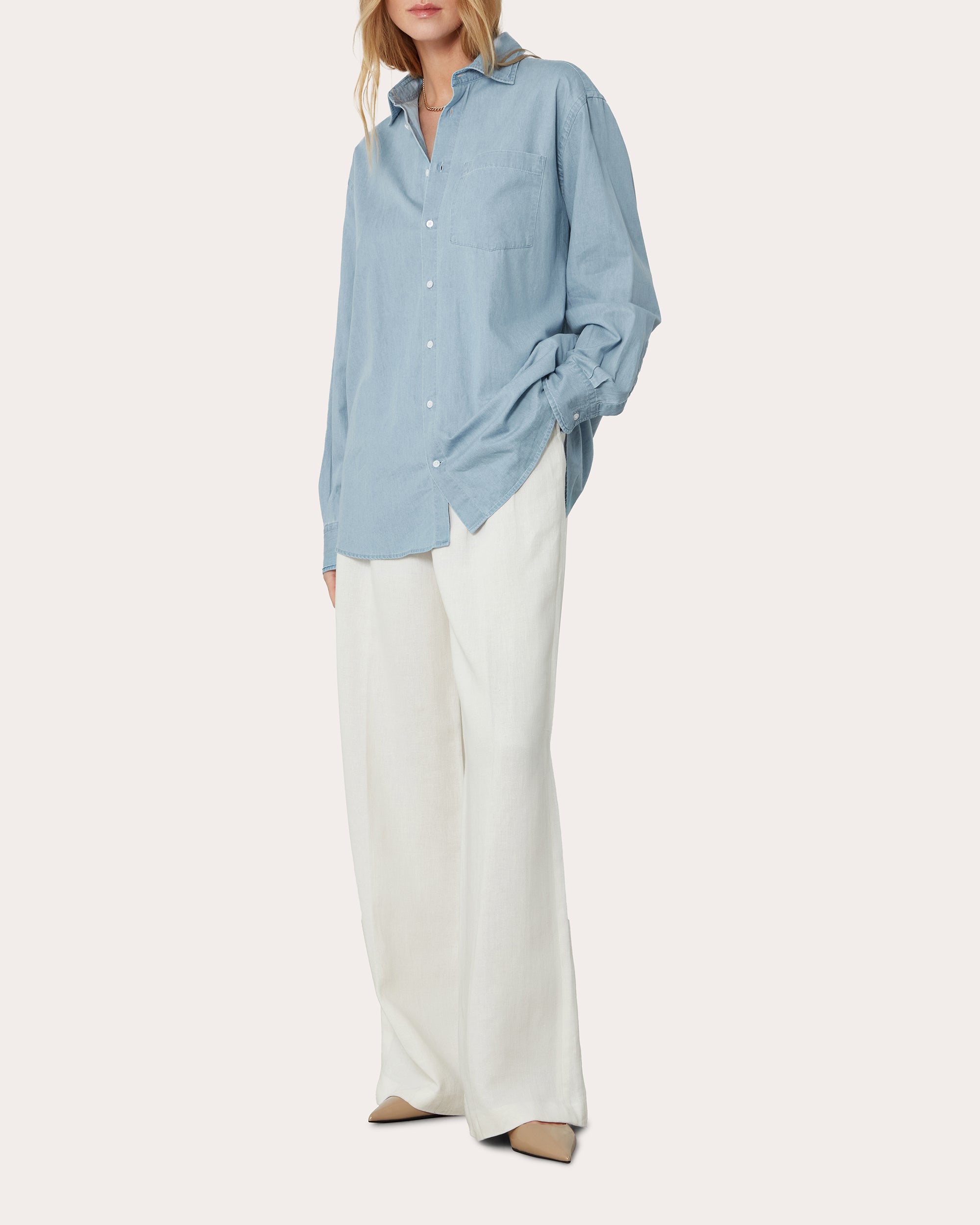 The Oversized Chambray Shirt | Olivela