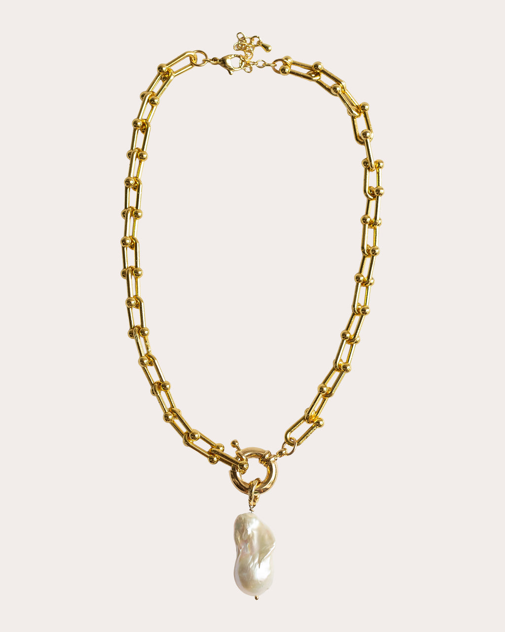Baroque Pearl Chunky Pendant Necklace