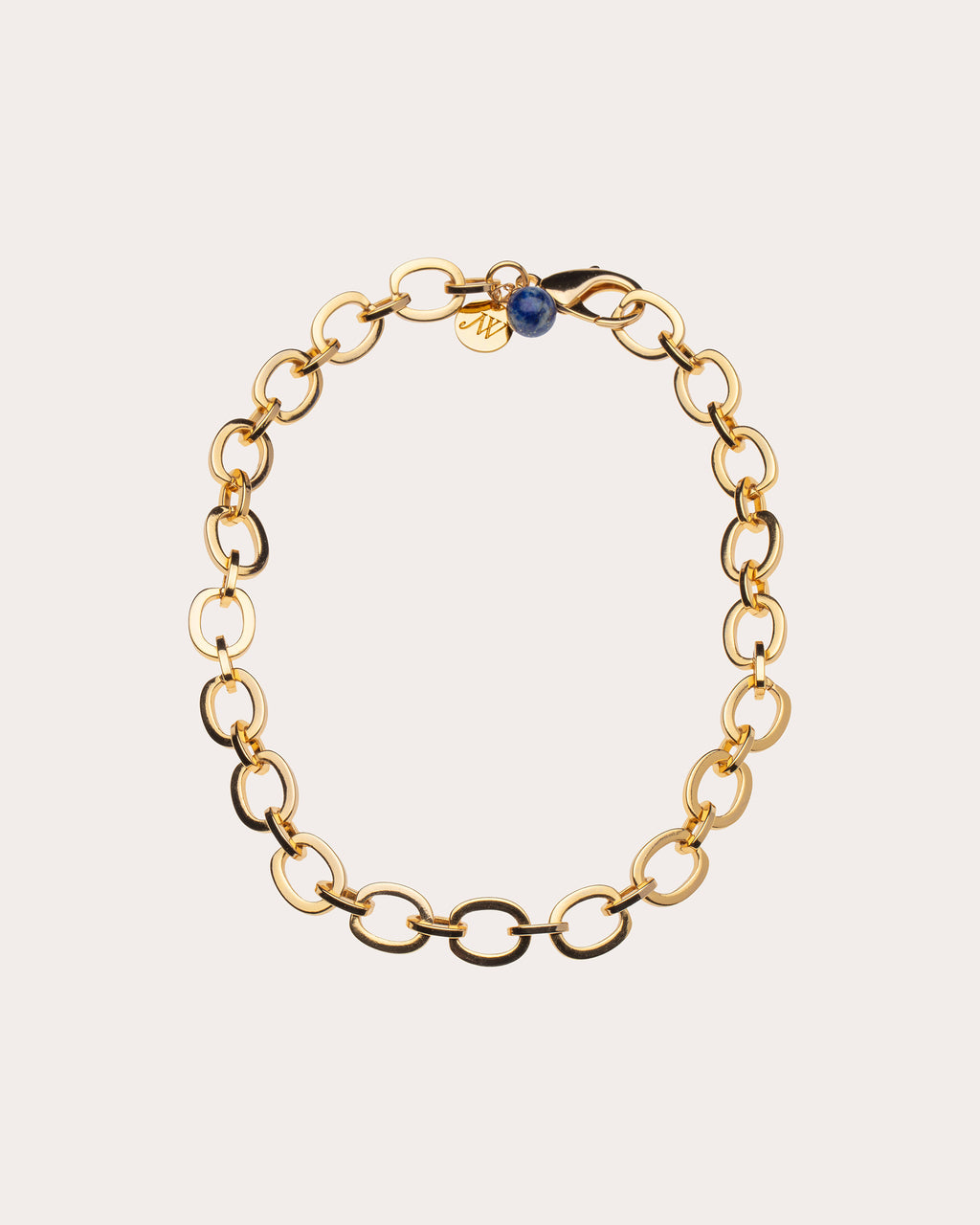 Lapis Lazuli Chunky Link Chain Necklace