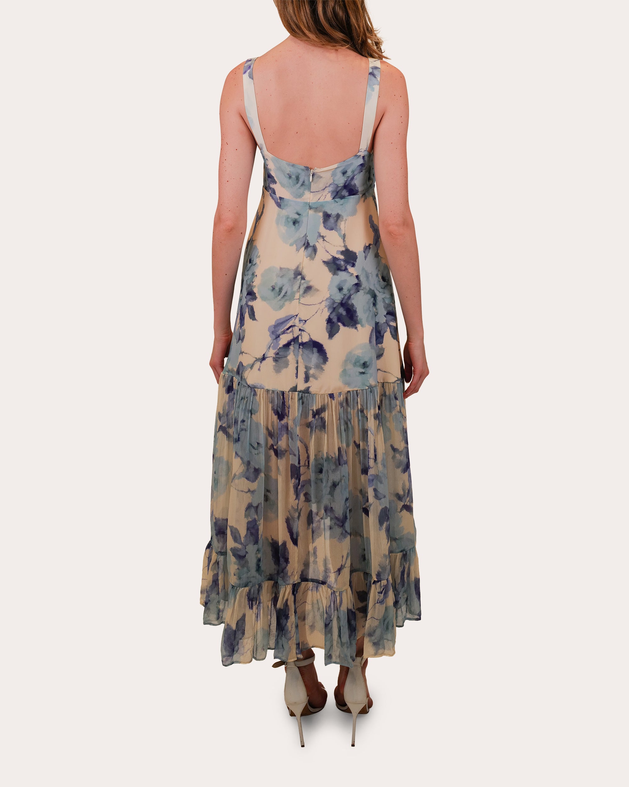 sachin and babi light blue dress Deziree Pleated Chiffon Midi Cocktail Dress main image 1