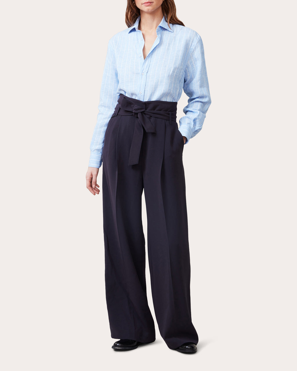 The Boyfriend Stripe Linen Shirt