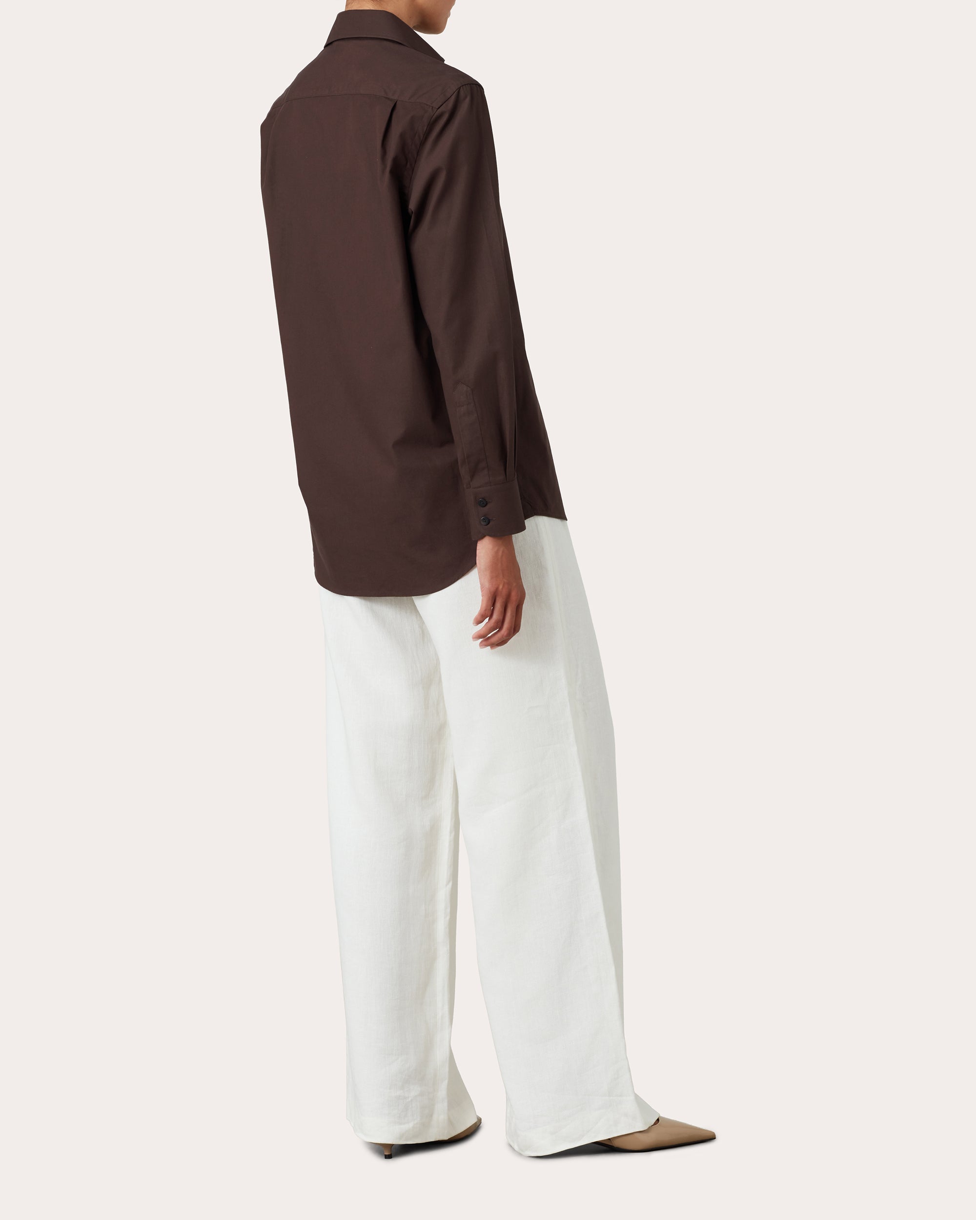 The Boyfriend Fine Poplin Button-Up