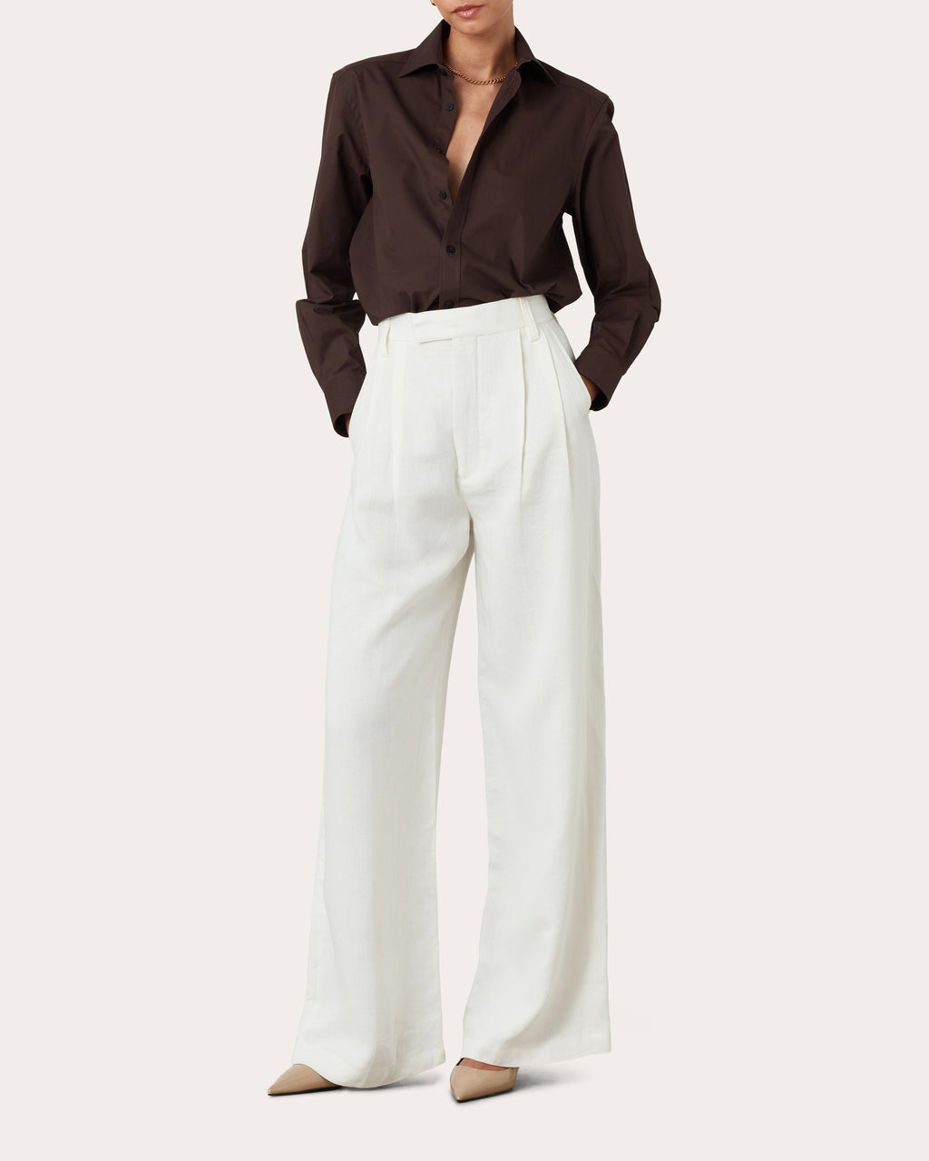 The Boyfriend Fine Poplin Button-Up