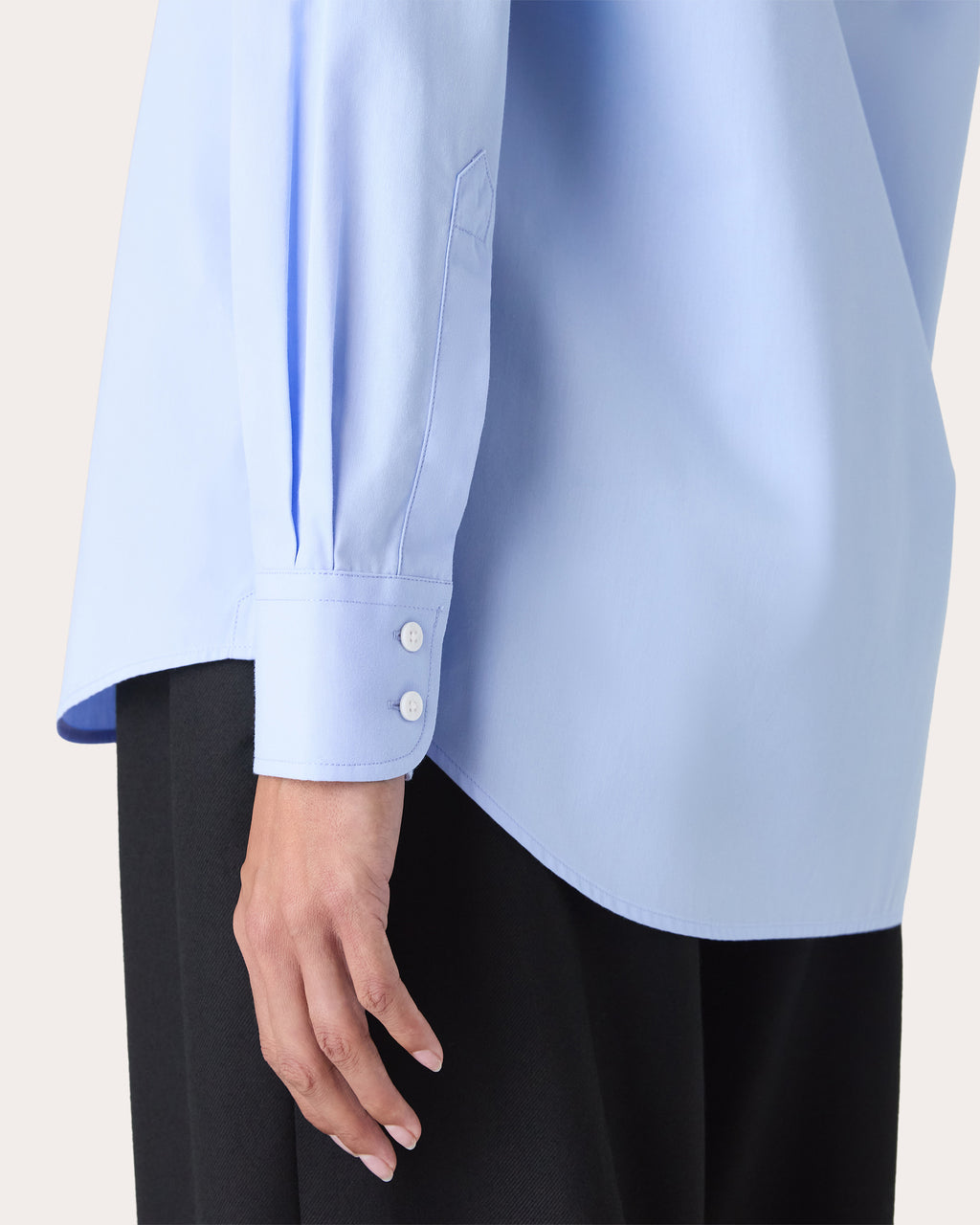 The Boyfriend Fine Poplin Button-Up