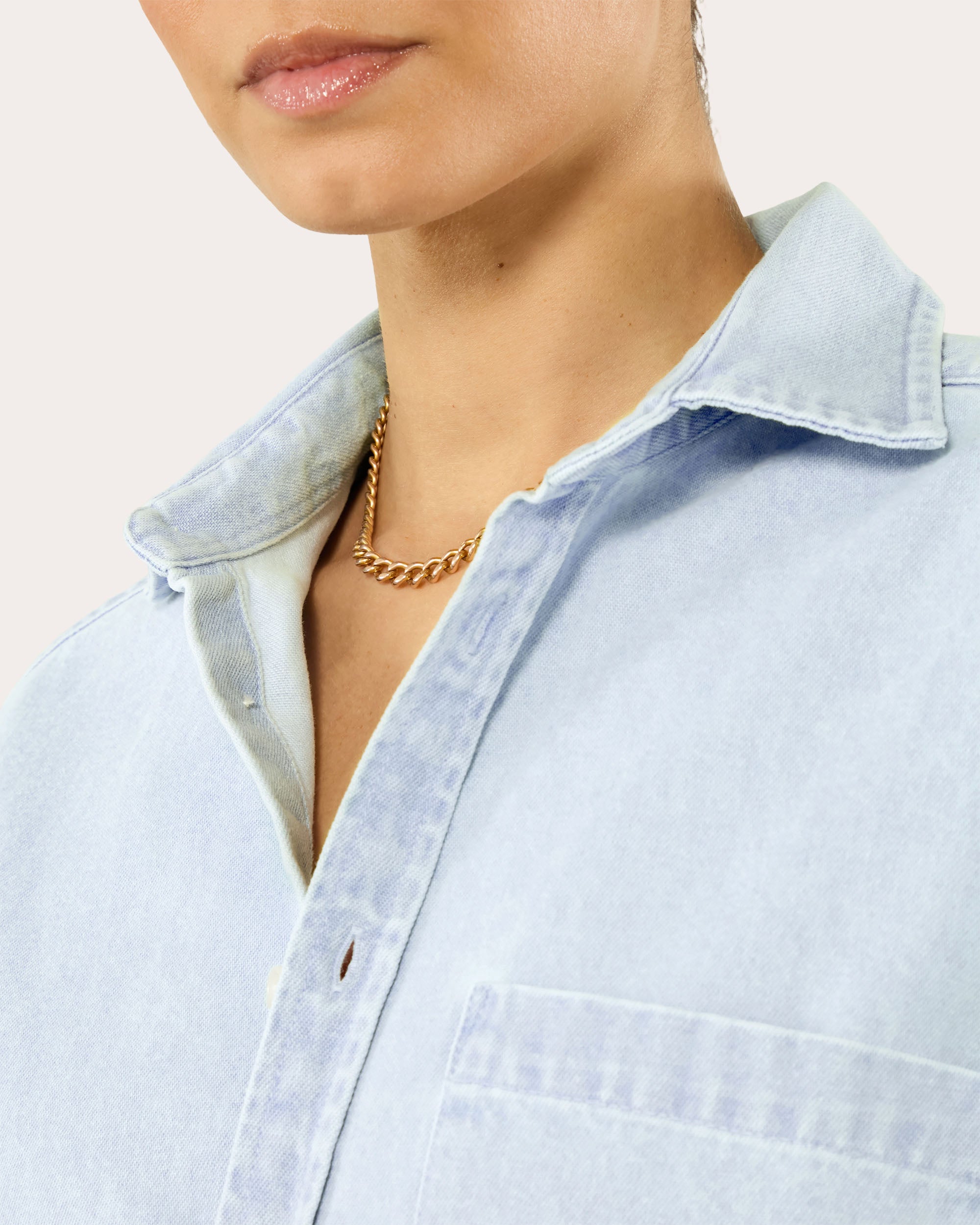 The Classic Denim Button-Up