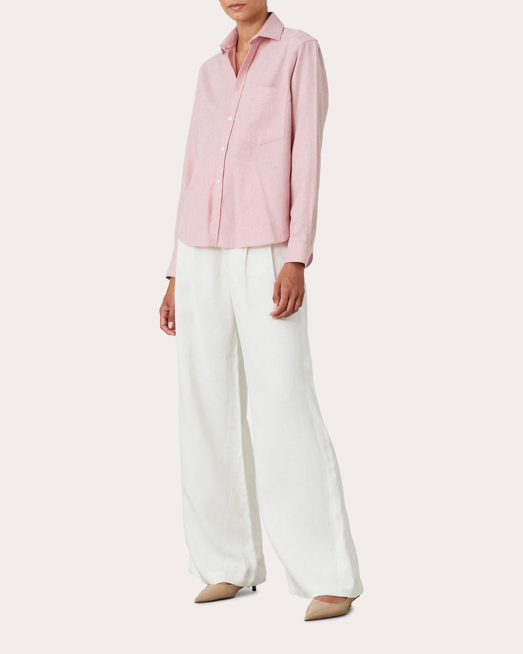 The Classic Brushed Cotton Wool Button-Up