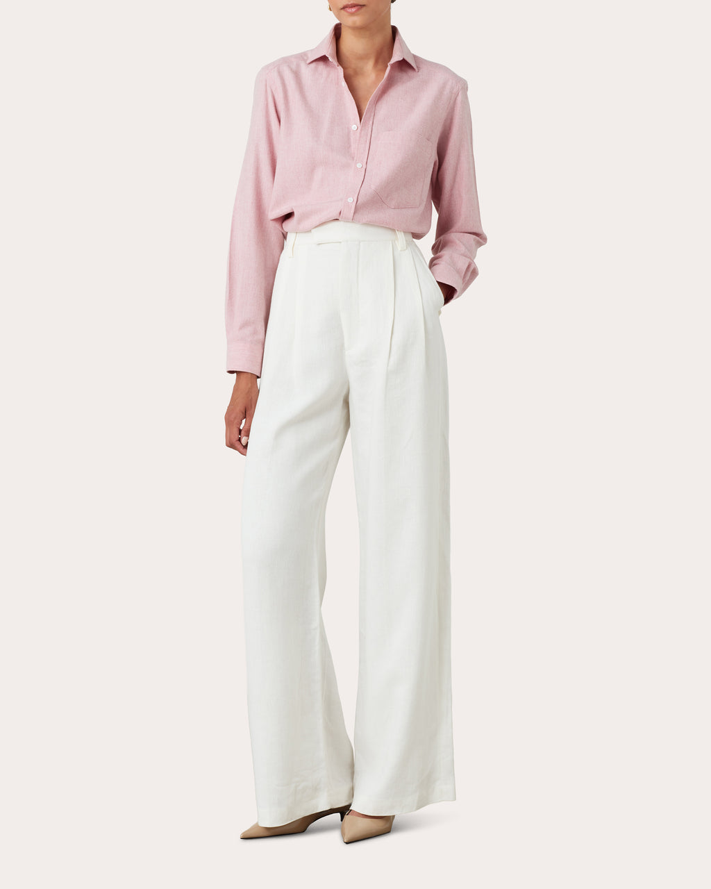 The Classic Brushed Cotton Wool Button-Up