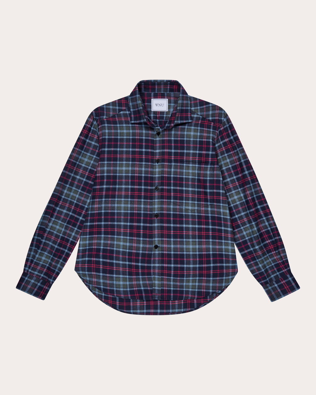 The Classic Brushed Plaid Cotton Wool Button-Up